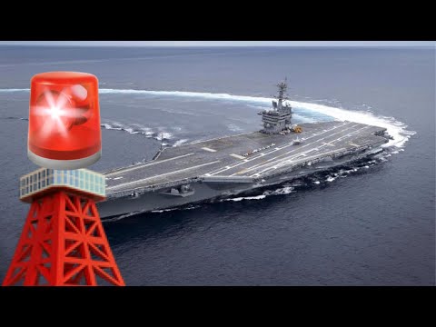 Funkspruch Flugzeugträger und Küstenwache Leuchtturm