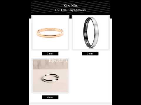 King Will Thin Ring Band 2mm 3mm 4mm 5mm Showcase