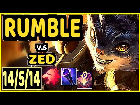 T1 FAKER (RUMBLE) vs ZED - 14/5/14 KDA MID GAMEPLAY - KR Ranked MASTER
