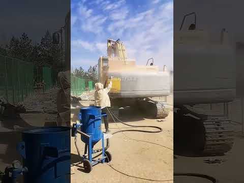 Rust & Paint Remover Sand Blasting Hose + Machine Combo! #shorts #metalwork #restore #tools #diyhack