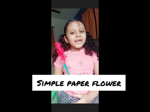 Simple Paper Flower For Kids  | Simpleway Of Flower Making | Ezzah's wonderland |