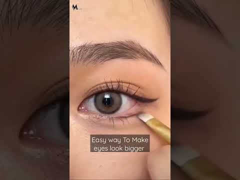 Easy Way To Make Eyes Look Bigger 🔥 #beautyhacks #2023 #eyemakeup