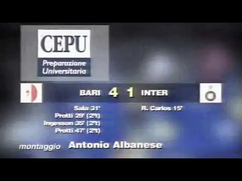 Bari-Inter 4:1, 1995/96 - Domenica Sportiva (doppietta di Igor Protti)