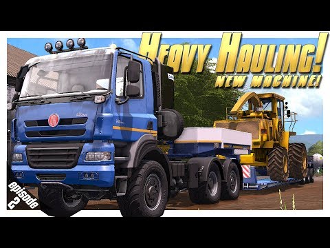 HEAVY HAULING! Sandy Bay Series 2! - Farming Simulator 17 -  Ep.3 (with Wheel Cam)