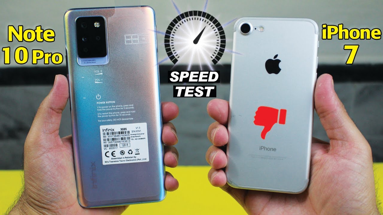 infinix Note 10 Pro vs iPhone 7 - Speed Test & Rendering Test⚡