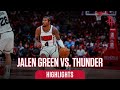 Jalen Green 34 Points Highlights Vs Oklahoma City Thunder Houston Rockets