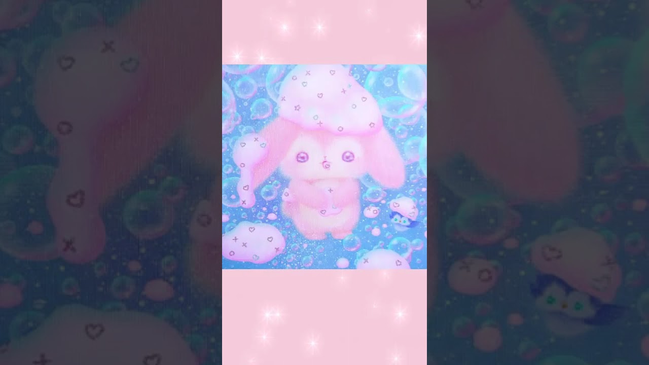 生成AI💗手描きの絵を動かしてもらったよ💗アクリル画💗イラストメイキング💗Acrylic painting💗Canvas painting💗illustrationmaking💗