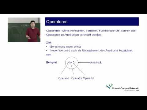 PROGRA I: V. Operatoren, Ausdrücke und Anweisung - Teil 1 - Erklärung der Begriffe