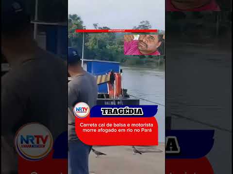 Caminhão cai de balsa em rio no Acará #noticias