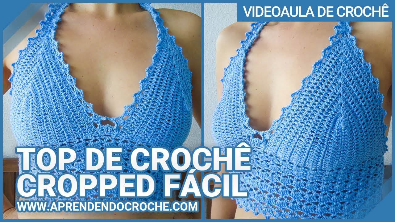 Top de Crochê Cropped - Mega Fácil