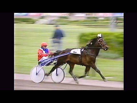 38-oddsaren Golden Sunset & Karl O Johansson vinner Harper Hanovers lopp på Solvalla 1993.