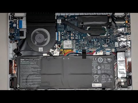 Acer Notebook Computer N19H3 Swift 5 14" SF514-54T-74J4 Disassembly SSD Hard Drive Upgrade Repair