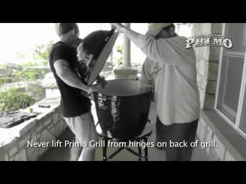 www.PrimoGrillOutlet.com Lifting and Placing your Primo Grill in a Cradle or Table