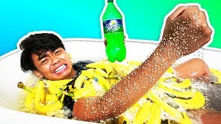 I Spent 24 Hours in Sprite and Bananas!