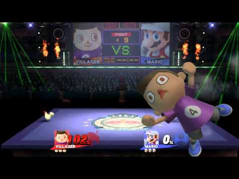 Super Smash Bros. Wii U: Villager (OutcastAutumn) vs. Mario