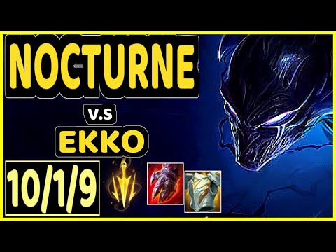 ONER (NOCTURNE) vs EKKO - 10/1/9 KDA JUNGLE CHALLENGER GAMEPLAY - KR