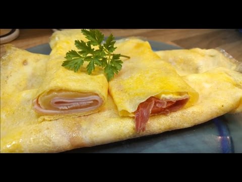 Crepes de tortilla rellenos