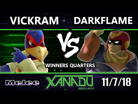 S@X 275 SSBM - Vickram (Falco) Vs. DCe | Darkflame (Captain Falcon) - Smash Melee Winners Quarters