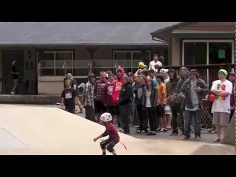 5 Year Old Skateboarder Matty ollies 6 stair, jumps ledges