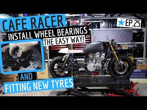 Cafe Racer ★ Tyres, Wheels and Fitting Wheel Bearings The Easy Way Ep 25