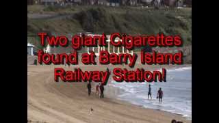 preview picture of video 'Two Giant cigarettes found at Barry Island Railway Station!'