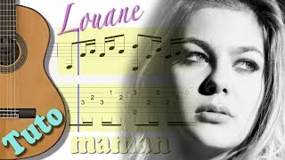 TUTO - LOUANE (Maman) Fingerstyle Guitar - TABLATURE + SCORE