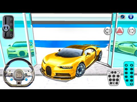 New Golden Bugatti Chiron Racing in Supercar store - 3D Driving Class - Gameplay Android ios 2026