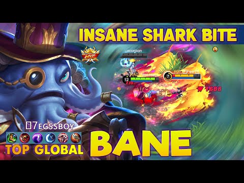 Bane Insane Shark Bite | Top Global Bane by 𝖎7ᴇɢꜱꜱʙᴏʏ ~ Mobile Legends