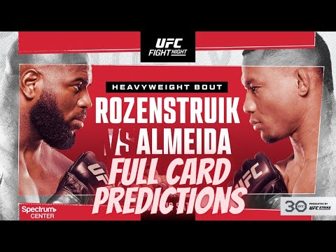 UFC FIGHT NIGHT ROZENSTRUIK VS. ALMEIDA FULL CARD PREDICTIONS!