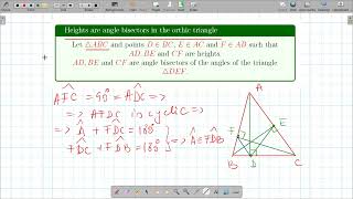 Heights are angle bisectors in the orthic