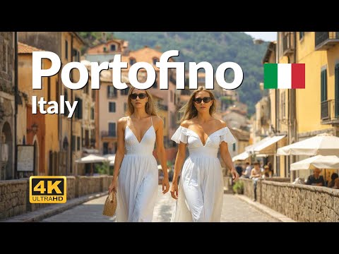 Portofino Italy Walking Tour 4K | Explore Harbor, Streets, and Piazzas
