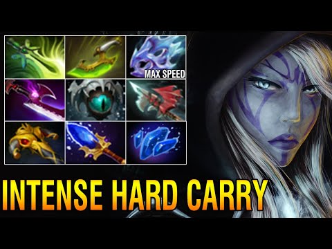 Drow Ranger hard carry safelane full agility build max attack speed moonshard build new imba cancer