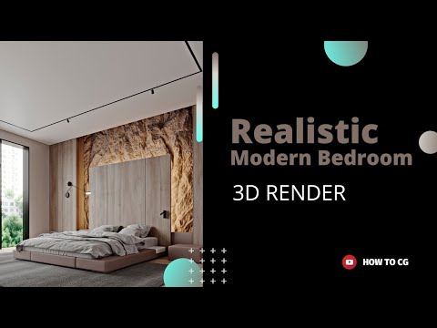 How to create Realistic Render of Modern Bedroom. Software: 3ds Max + Corona Renderer.