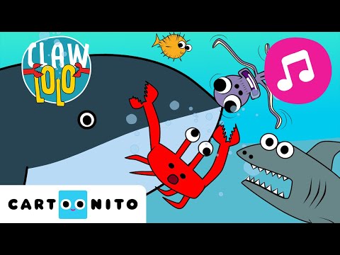 A barriga da baleia 🎵 Dança divertida com animais marinhos 🌊 | Clawlolo 🦀 | Cartoonito
