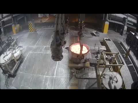 Accidente con derrame de Aluminio fundido con un puente grúa