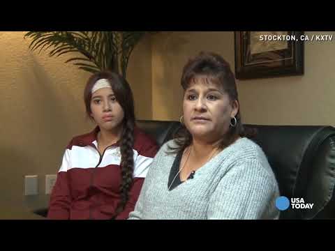 Sandra Gracia dragged by P.E. Teacher Denny Peterson in August 2014 speaks about ordeal