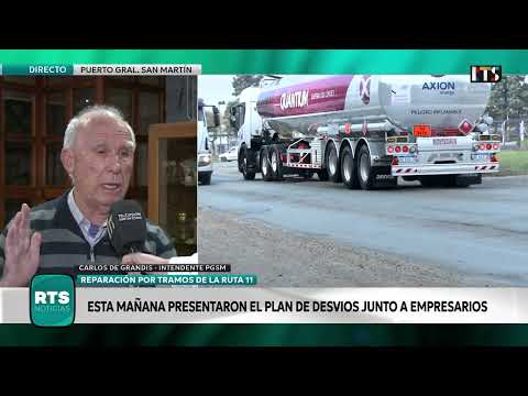 MEGAOPERATIVO VIAL EN PUERTO GENERAL SAN MARTÍN | COMIENZA LA REPAVIMENTACIÓN DE RUTA 11