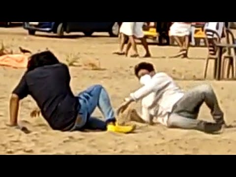 Funny beach fails | funny fails  | chavakkad beach | prank fail at beach