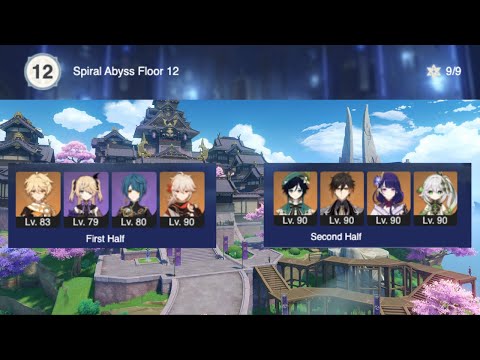The ARCHONS and HYPERBLOOM TEAM vs the SPIRAL ABYSS FLOOR 12 (9 stars) | Genshin Impact 3.3
