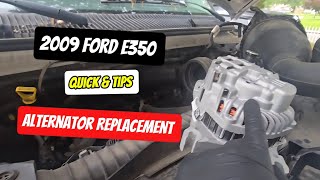 How to Replace Alternator on 2009 Ford E350 | Quick Vehicle Tips