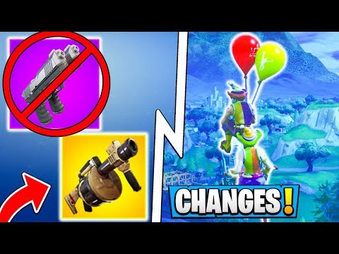 all fortnite 6 21 changes rip weapons balloons gameplay explosives - 621 fortnite patch notes