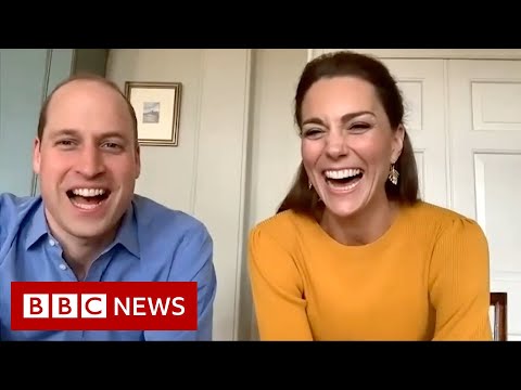 Coronavirus: William and Kate video call key workers' children - BBC News