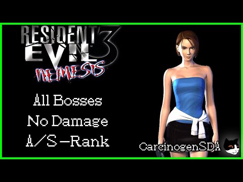 Resident Evil 3 (PS1) - No Damage, All Nemesis (All Bosses) (Hard, S Rank)