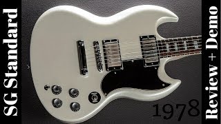 Video thumbnail for 1978 Gibson SG Standard Pearl White Refinish Review + Demo by The Trogly's Guitar Show