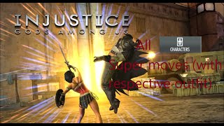 Injustice mobile: All 144 CHARACTER SKIN/OUTFIT SUPER MOVES!!!