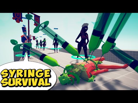 💉Syringe Survival! 10 Hot Syringe Thrower vs Every Faction - Totally Accurate Battle Simulator TABS