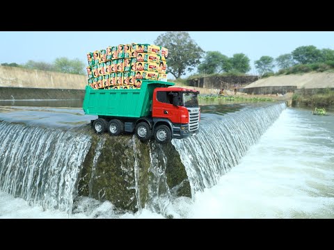 Jcb 3dx Parle-g Loading Scania Tipper Truck | Mini Tractor | Parle-g Loading | CS Toy