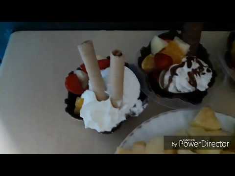 Salade de fruits à l'ice-cream🍓🍊🍌🍎🍦 - سلطة فواكه بالايس كريم😍