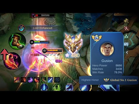 Top Global Gusion + New buffed Best Build?