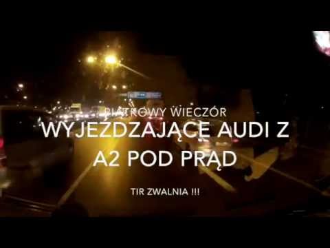 Klasyczny zjazd z autostrady A2 pod prąd 19.12.2014